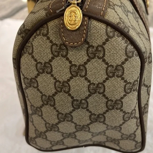 EUC Vintage Gucci Boston Satchel with Signature Stripe - Picture 4 of 9